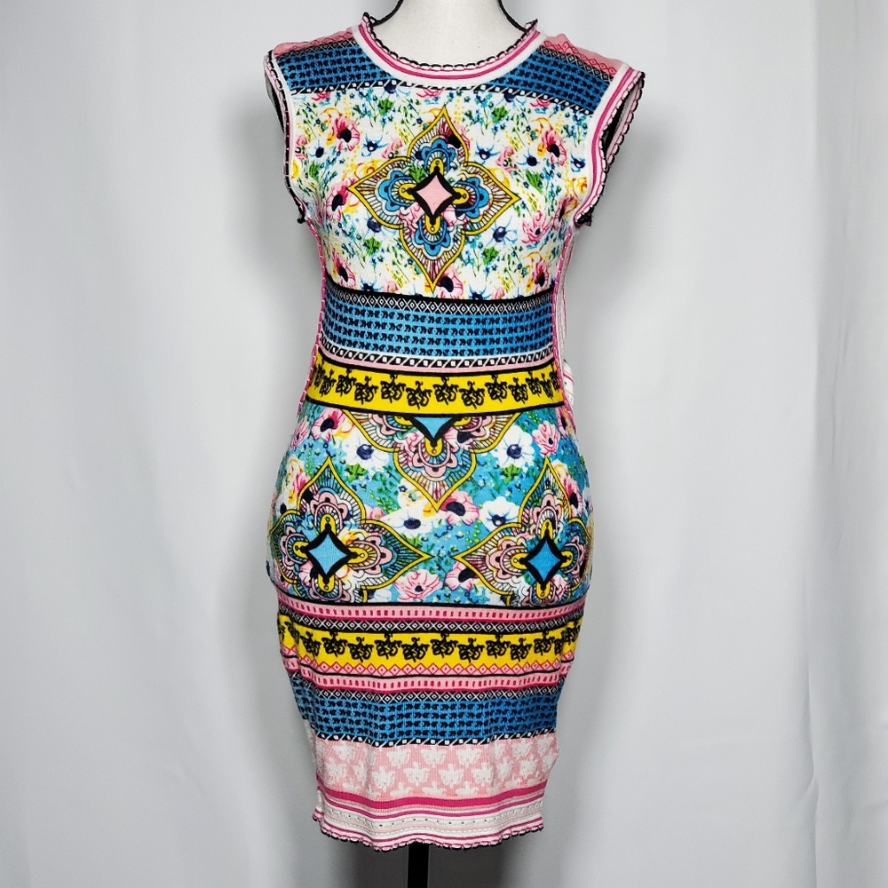Venus Multicolor Patterned Women's Dress Medium